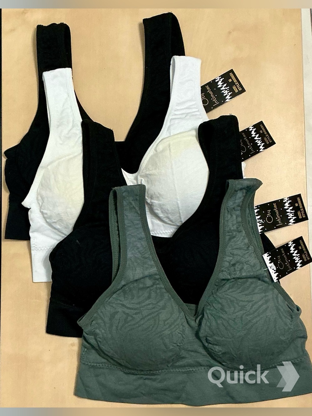 NWT 4 pcs Wireless Sports Bralettes Bras